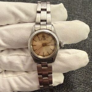 Rolex Oyster Perpetual Vintage Womens Stainless Steel 24mm 6623 Automatic Watch
